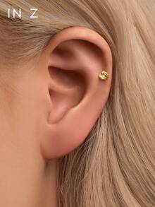 1 Peça Anel de Lábio Delicado de Nó de Amor Dourado com Rosca Interna | Brincos de Prata Esterlina 925 Hipoalergênicos | Brincos Cartilagem/Hélice Planos | Piercings de Lábio Labrete | Uso Diário Unissex - Multicolorido - Visão 5