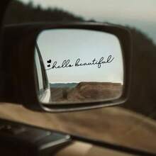 Pegatina decorativa para espejo retrovisor de coche "Hello Beautiful" | Adecuada para espejos de vinilo para decoración del hogar y del coche, así como para pegatinas de ventana de coche. Un regalo para chicas, accesorios de coche. - A - Ver 5