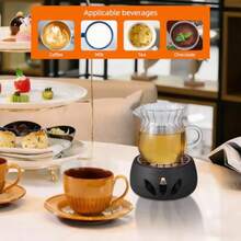 Veemoon Juego de Calentador de cerámica para Tetera Calentador de Tetera de cerámica Japonesa Base de Calentador de Velas de té Calentador de Estufa de té para Juego de té Taza de café Tetera - Como se muestra - Ver 6