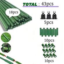43 piezas Juego de soportes de jardinería duraderos, Juego de soportes de jardinería multifuncionales, Poste de escalada de plantas para frutas y verduras, Libremente combinable y ensamblable - Juego de soporte de jardín duradero de 43 piezas - Ver 11