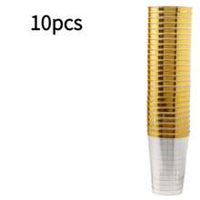Bộ 20 cốc nhựa viền vàng, cốc cưới, cốc đựng đồ uống lạnh, thích hợp cho đám cưới, tiệc tùng, sinh nhật và lễ Giáng sinh. - Vàng - Xem 7