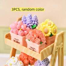Cute Aesthetic Vase Decor, Multiple Romantic Floral Bouquet Mini Models, Home Desktop, Model House Accessories, Mini Landscape Decoration - Random - View 11