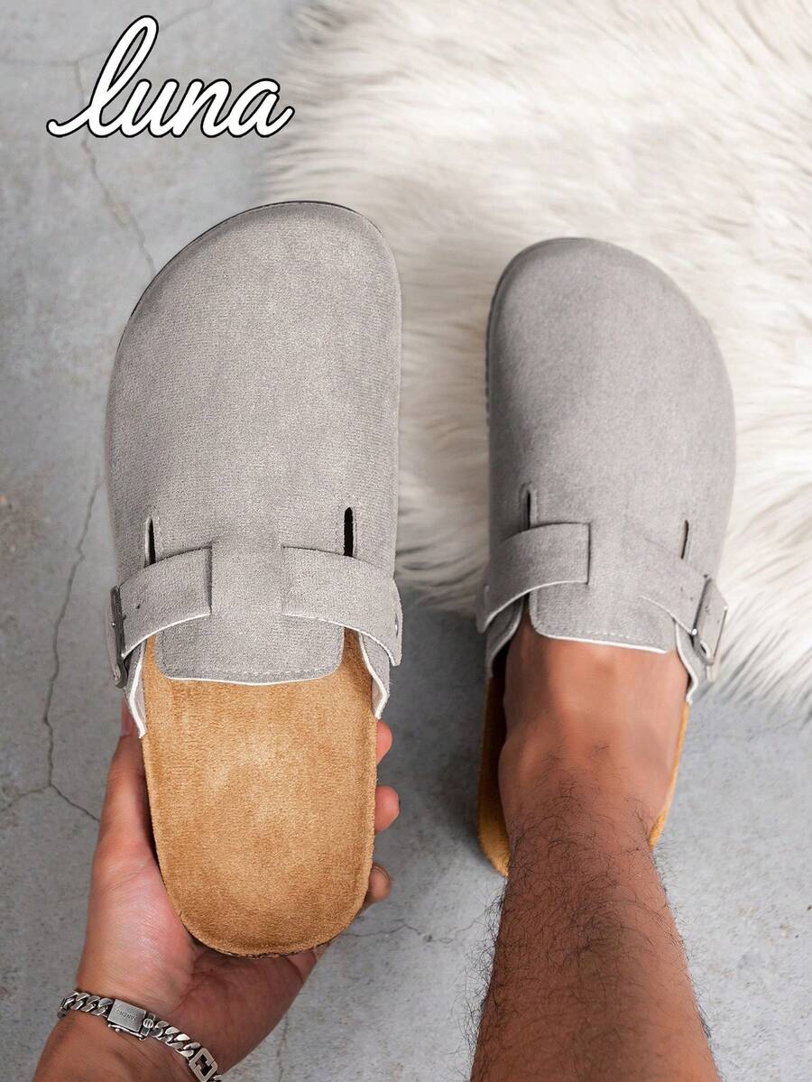 男士套腳居家鞋，防滑鞋底，極簡現代設計，適合居家與辦公室使用