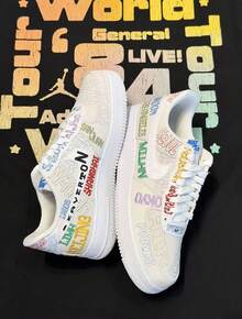 Nike Air Force 1 '07 LV8 Style White Multi Casual Sneakers Men's II1549-100 - 白色 - 查看 1