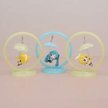3 Styles Q Version  Anime Figures, Umbrella , Kagamine Len & Kagamine Rin PVC Model Statues, Boxed Cute Manga Figurines, Desktop Display Ornaments, PC Case Decor, Car Interior Ornaments, Collection Gift For Anime Fans & Vocaloid Lovers - 3 - Xem 1