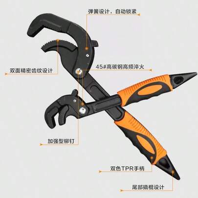 Adjustable Wrench, Multi-Function Spanner, Manual Repair Tool