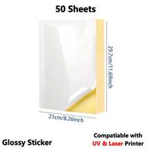 A4 Fluorescent Self-Adhesive Sticker, Laser Printable Stickers, Adhesive Label Paper, Self-Adhesive Poster, Printable, Handwriteable, And Postable - View 13