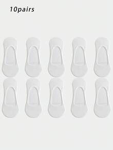 2/5/10双装女士多色透气网眼隐形船袜，情侣/家庭亲子装，高弹力，抗菌防臭，柔软舒适，四季皆宜，针织透气面料，简约风格，居家、通勤、聚会、度假、节日礼物 - 彩色 - 查看 11