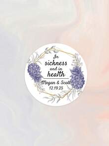 Pegatinas personalizables con texto para fiesta de boda, etiquetas decorativas de tubo de burbujas transparentes. Pegatinas personalizables para recuerdos de boda, etiquetas de agradecimiento floral para regalos de fiesta de compromiso/boda - Multicolor - Ver 65