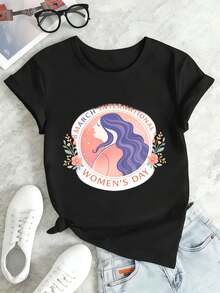 Women T-Shirts - Black - View 2