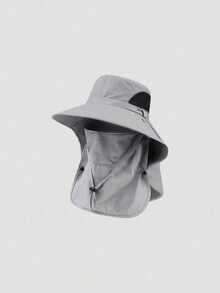 Men's Summer Detachable Shawl Outdoor Quick-Dry Waterproof Fishing Hat, Sun Protection Hat For Fishing, Hiking, Climbing, Hunting, Breathable - A - View 6