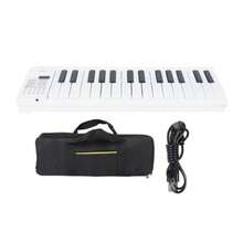 Piano Electrónico de 61 Teclas Plegable Teclado Portátil para Viaje Instrumento Musical Educativo con Función de Grabación - como en la imagen - Ver 6