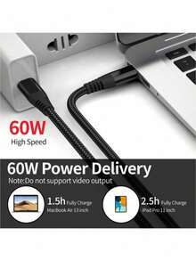 60W USB-C 转 USB-C 编织数据线 - 3.3 英尺/6 英尺/10 英尺通用数据同步线，兼容 15 Plus Pro Max、安卓设备、笔记本电脑 - C-To-C 60W [3 英尺 6 英尺 10 英尺] 新款 Type-C 转 Type-C 数据传输 USB 数据线，兼容 15 Plus Pro Max、安卓手机快速充电线，编织笔记本电脑 Type-C 转 Type-C 数据线 - 彩色 - 查看 11