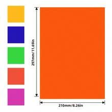 [DIY, Office, Home Use] 50 Sheets Of A4-Sized Full-Color Self-Adhesive Printed Stickers, 21cm X 29.7cm. Assorted Colors In Orange, Yellow, And Rose Red. Compatible With Inkjet And Laser Printers. Ideal For DIY, Office, And Home Use - View 3