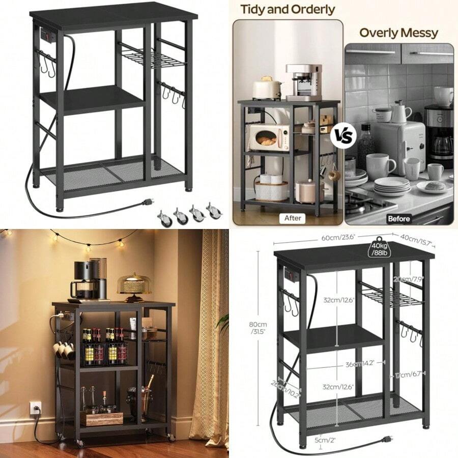 YATINEY Bakers Rack HB04UBB - como en la foto - Ver 1