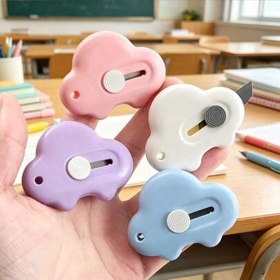 1pc/5pcs Cloud Shaped Cute Mini Multi-Function Knife, Portable Small Student Stationery, Handmade Tool