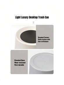 Minimalist Solid Color Trash Can, Daily Essential - Multicolor - View 6