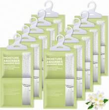 CLEVAST Moisture Absorbers Packets 10 Pack, Dehumidifier Bags For Closet, Scented Hanging Humidity Absorber In Wardrobes, Bedrooms, Bathrooms (Jasmine) - ColorA - View 1
