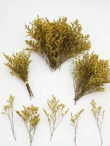 25/52/102/298 Pcs Artificial White Mini Baby's Breath Flowers, Ivory Flowers In Vase For Wedding, Home, Office, Party, Garden, Card Making, DIY Decor - Yellow - View 2