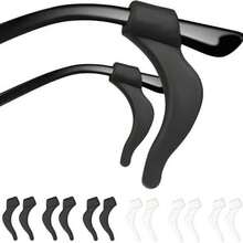 Ganchos de silicona antideslizantes para gafas de niños, evitan que se caigan, ganchos de fijación para las patillas de las gafas - Negro - Ver 8