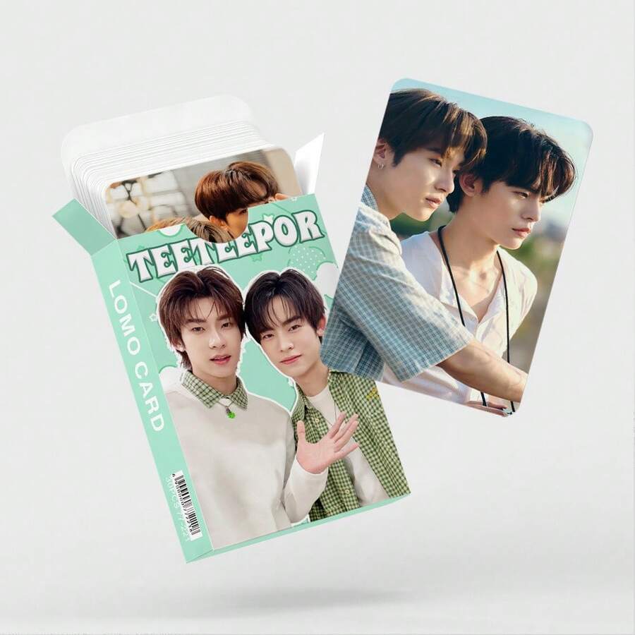 30pcs Double-Sided Small Cards, Thai Star TEETEEPOR Peripheral Dorm Decor Photo Cards, LOMO Cards, Celebrity Cards - Multicolor - View 1