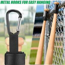 1/2 Adjustable Baseball Bat Rack | Suitable For All Baseball Bat Sizes, Portable Display Stand With Metal Hooks, Suitable For Indoor And Outdoor Use, For The End Of The Baseball Bat - Multicolor - View 1