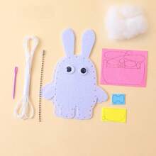 1 Set Random Handmade Felt Craft Kit, Animal Theme Felt Fabric DIY Set, Suitable For Beginners, No Sewing Machine Required, Pre-Cut Felt Pieces And Simple Instructions, Ideal For Sewing Enthusiasts And Home Crafting - MultiWarna - View 7
