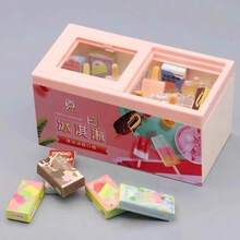 1:12 迷你逼真奶油冰淇淋毛绒玩具，微型迷你食物道具，适用于娃娃屋，夏季玩具屋场景配件（颜色随机） - 彩色 - 查看 6