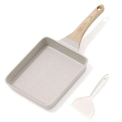 Esta es una sartén antiadherente pequeña para tamagoyaki/huevos fritos, adecuada para placas de inducción y superficies de granito. Es perfecta para escalfar huevos, preparar el desayuno, hacer panqueques o incluso para llevar de camping.