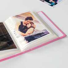 1pc - New Pink Floral 4R 6-Inch Photo Album, 100 Pages, Acid-Free Inner Pages, Foil Stamping, Family Wedding Memory Book, Romantic Rose Print Album, Hard Cover Large Capacity Photo Storage, Couple Gift - Multicolor - View 6