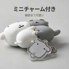 1pc Cute White Puppy & Grey Kitten 3D Shaped Silicone Protective Case Cover Compatible With Apple 4, Pro 3/2 - Multicolor - View 5