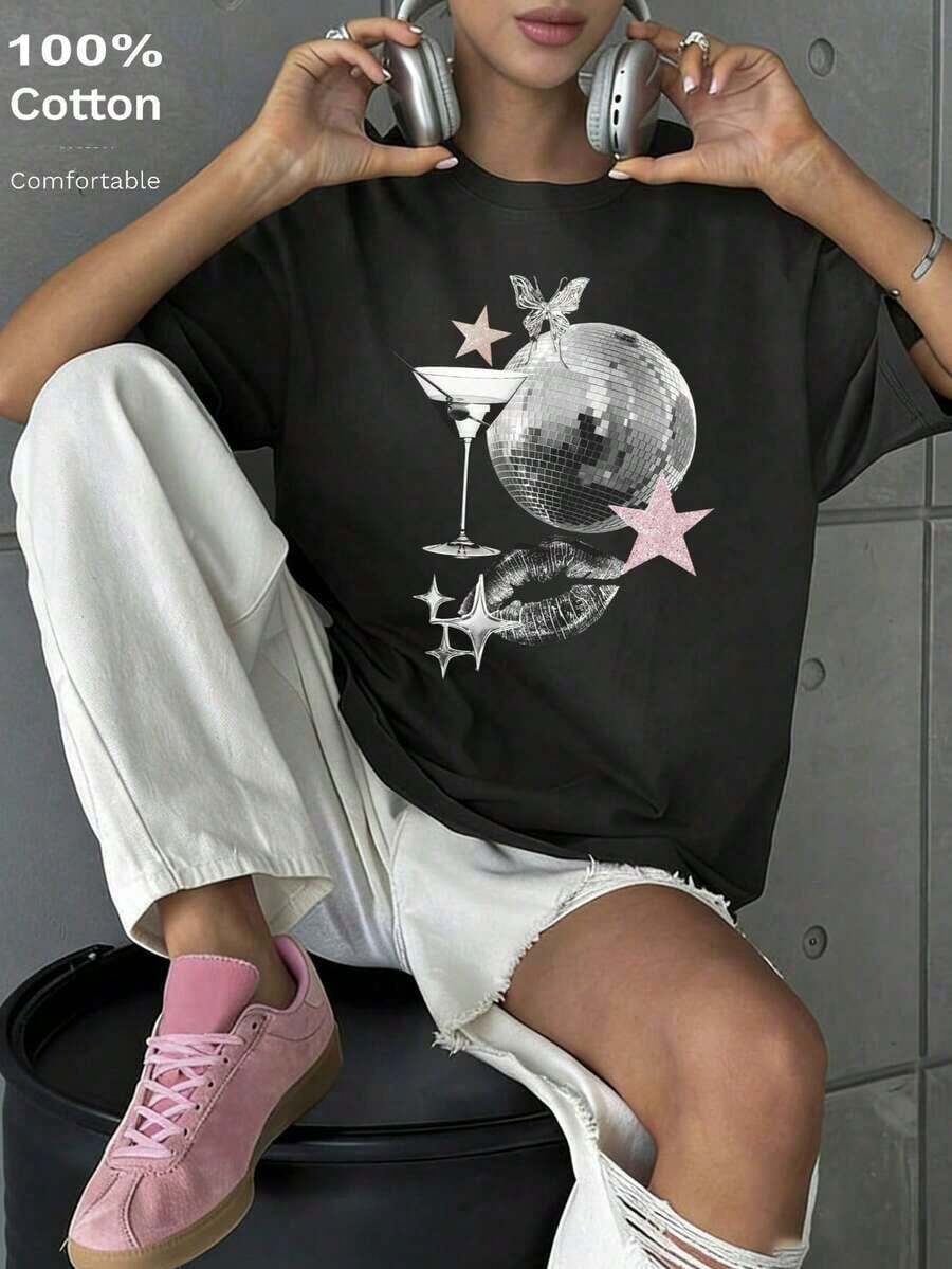 Women T-Shirts - Black - View 1