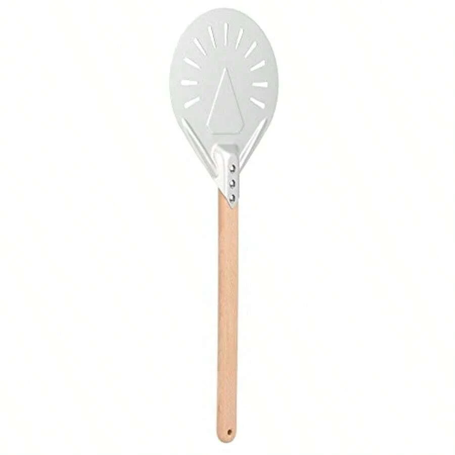 Round Perforated Pizza Shell With Long Detachable Handle, Non-Slip Pizza Making Tools, 8in - As Pic - View 1
