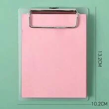 Macaroon Color Desktop Splint Portable Mini Pocket 100 Sheets Note Book , Including A7 Board Clip And Blank Note Paper Record Office Message Board Ins Style Color Splint Note Book ,Portable With Clip Design, Suitable For Receipts, Bills, Office, Travel, And Home Use, Work Notebook, Office Supplies - Notepad - View 15