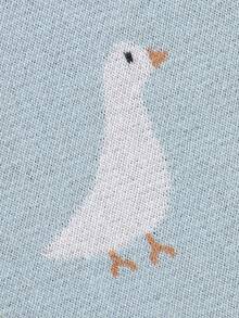 All Season Baby Knitted Blanket, Cute Duck Design, Children Stroller Blanket, Newborn Supplies, Air Conditioning Quilt, Baby Blanket - Light Blue - View 8