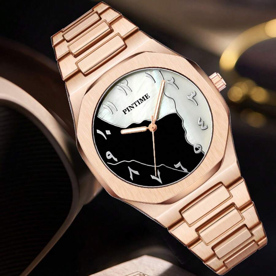 1 chiếc đồng hồ PINTIME nam mỏng tối giản, máy quartz, mặt số Ả Rập, lịch, dây đeo silicon, quà tặng ngày lễ - Một cỡ - Xem 1