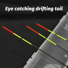 1組 [3個釣魚浮標 + 1個浮標盒] 浮標尾部、附環浮標腳，適用於路亞釣魚、岸釣、垂釣，混合尺寸，適用於鱸魚、鯉魚、鱒魚、鱸魚，釣魚愛好者的理想選擇 - 彩色 - 查看 9