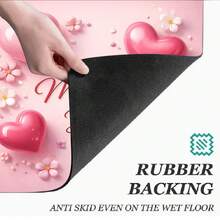 1 件装 2D 花卉图案吸水垫/沥水垫，适用于咖啡机、餐具 - 涤纶吸水桌面保护垫，带橡胶防滑垫，适用于厨房台面装饰、家庭吧台和餐桌 - 彩色 - 查看 8