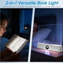 Rechargeable LED Clip-On Book Light, 2026 Upgraded Flat Reading Lamp, 3 Color Temperatures, Timer Function, Stepless Dimming Anti-Glare Smart Design, Suitable For Bedside Reading - 3-color Light - View 4