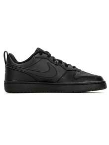 Nike男女大童鞋COURT BOROUGH LOW 2板鞋運動休閒鞋小白鞋女鞋BQ5448-001 - 黑色 - 查看 2