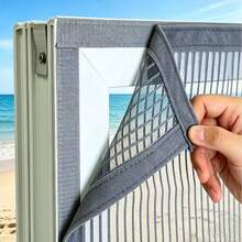 1 tấm lưới chống muỗi màu xám cho cửa sổ, lưới sợi thủy tinh cải tiến, dễ dàng lắp đặt, tự dính, không cần khoan, chống mèo cào và chống côn trùng, sử dụng mùa hè. - Lưới chắn cửa sổ dài màu xám có sọc - Xem 70