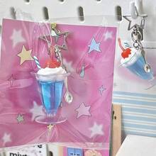 Mint Soda Keychain Cute INS Creative Pendant Summer Dessert Girl Heart Niche Korean Style Phone Charm - Multicolor - View 3