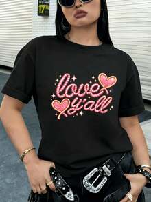 Dam-T-shirts - Svart - Visa 2