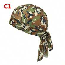 2 chiếc mũ cướp biển ngụy trang kiểu Âu và Mỹ, khăn trùm đầu unisex kiểu dáng thường ngày với họa tiết ngụy trang. - Nhiều màu - Xem 6