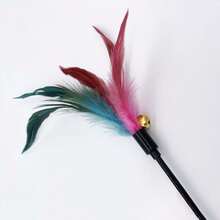 1pc/5pcs Amusing Kitten Interactive Toys, Colorful Cat Teaser Wand Toys, Pet Feather Chaser Wand Toy, Random Multiple Colors - Multicolor - View 13