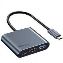 Lenovo This Type-C 3-In-1 Docking Station Integrates PD100W Charging, 4K Functionality, And A USB 3.0 Splitter Cable, Providing A Convenient Expansion Solution For Laptops. - View 7