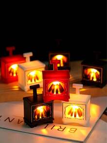 Vintage Fireplace Night Light, Bedroom Sleep Lamp, Desktop Healing Decor, Holiday Warm Atmosphere Light, Nordic Style Fireplace Shaped Lamp, Suitable For Multiple Scenes - Small Fireplace - View 3