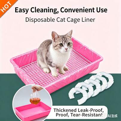 50 chiếc vòng nhựa dùng một lần cho lồng thú cưng, thích hợp cho lồng thỏ, lồng chim, túi đựng chất thải cho mèo, tấm lót vệ sinh cho chó, nắp đậy tấm lót vệ sinh.