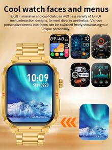 LIGE Smartwatch: 370mAh High-Capacity Battery, Large Square HD Display, Water-Resistant, Weather Forecast, Activity Tracking, Music Playback, And Call Notifications-A Stylish, Multi-Functional Smart Sports Watch - View 9