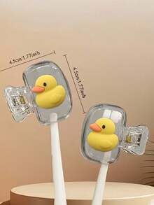 Bộ hộp đựng bàn chải đánh răng và giá để bàn chải đánh răng hình vịt, thích hợp để cất giữ bàn chải đánh răng khi đi du lịch, cũng có thể dùng để sắp xếp đầu bàn chải đánh răng điện, bút, thìa cà phê và các vật dụng tương tự, hộp đựng bàn chải đánh răng du lịch trong suốt, bảo vệ đầu bàn chải đánh răng. - Nhiều màu - Xem 10